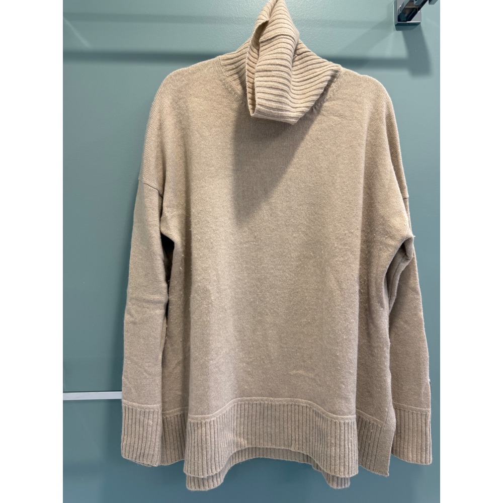 Pendleton Merino Wool Cashmere Turtleneck Sweater Beige Oatmeal XL TC450-87104